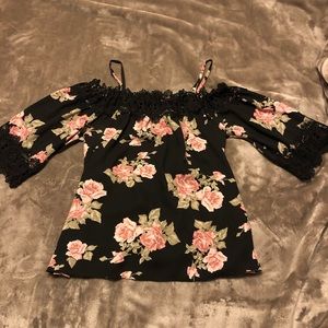 Juniors Cold Shoulder Blouse